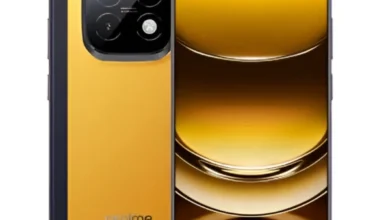 Realme Narzo 70 Turbo official image Yellow color.