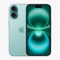 Apple iPhone 16 official image Teal color.