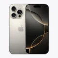 Apple iPhone 16 Pro official image natural titanium color.