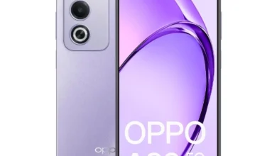 Oppo A80 moonlight purple color new mobile.