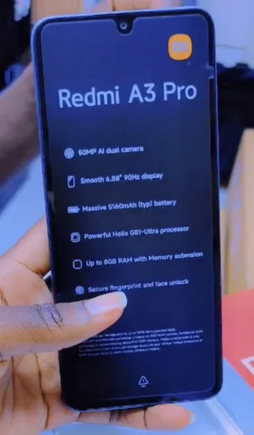 Xiaomi Redmi A3 Pro screen